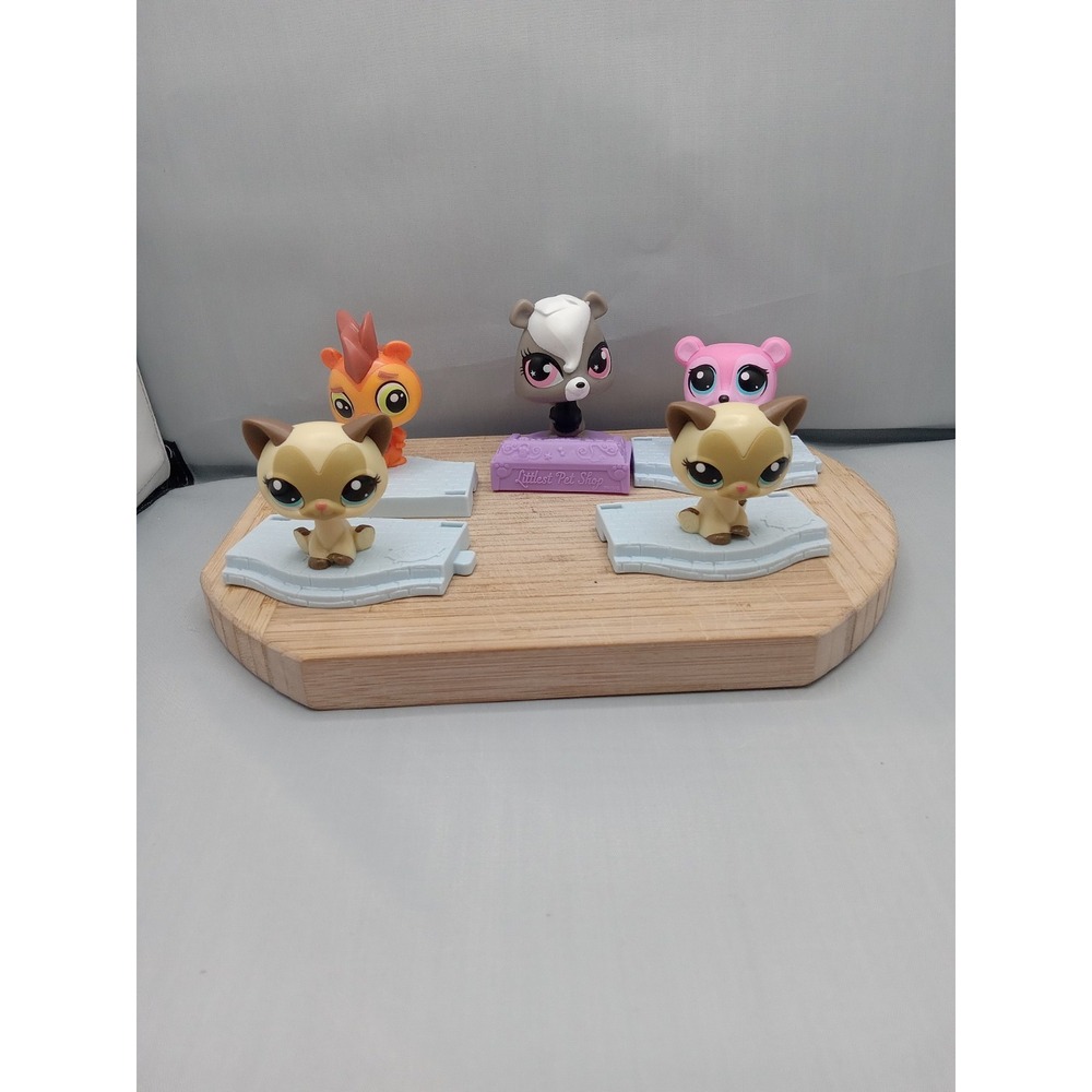 2 SHORTHAIR CAT&3 Others #McDonalds - Authentic Littlest Pet Shop -‎ Hasbro LPS